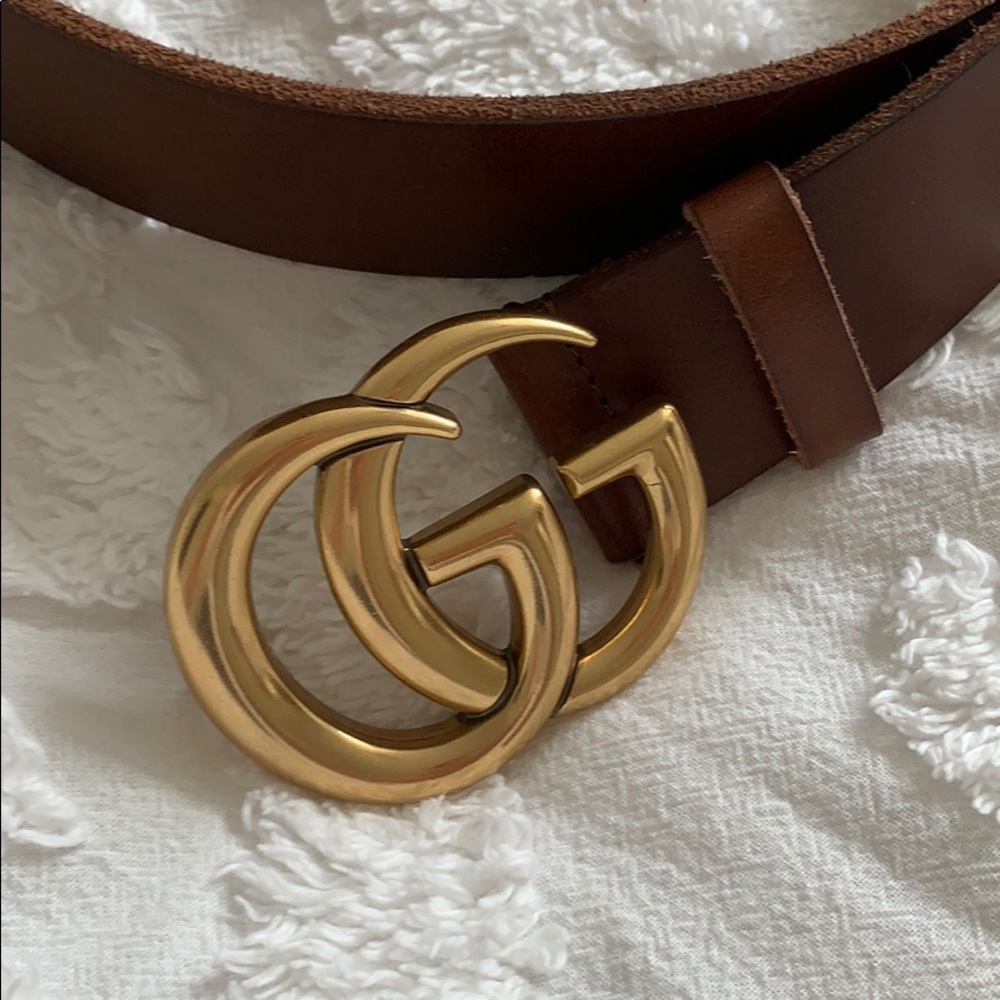 Gucci Marmont Brown Leather Belt